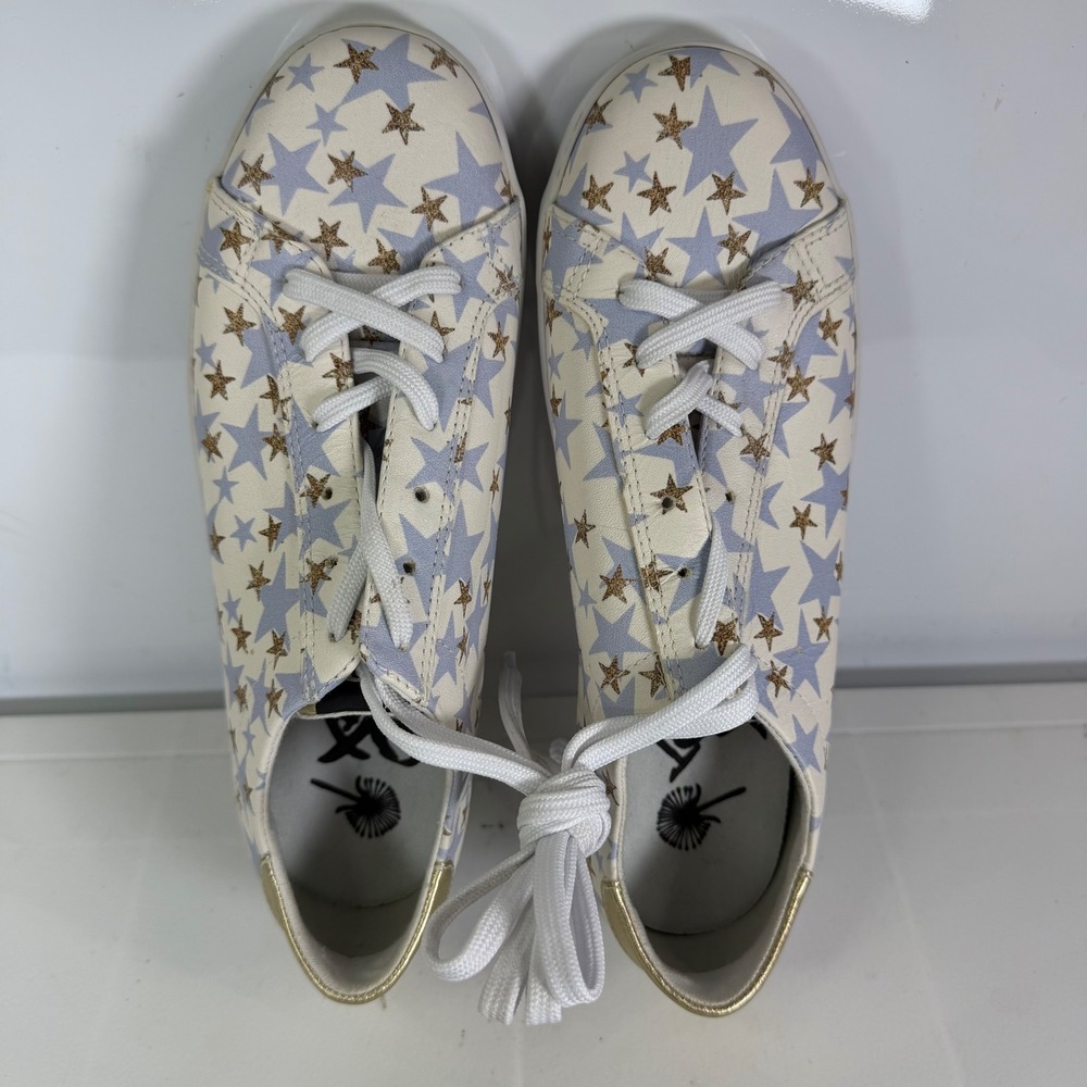 OTBT Shoes Court In Star Blue Gold Leather Lace Up‎ Sneakers Comfort Size 8.5